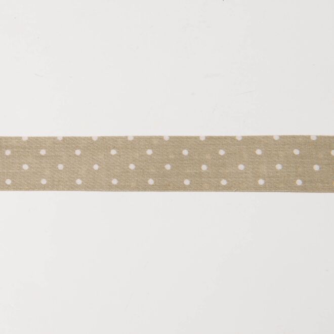 25mm Webband gepunktet olivgrün