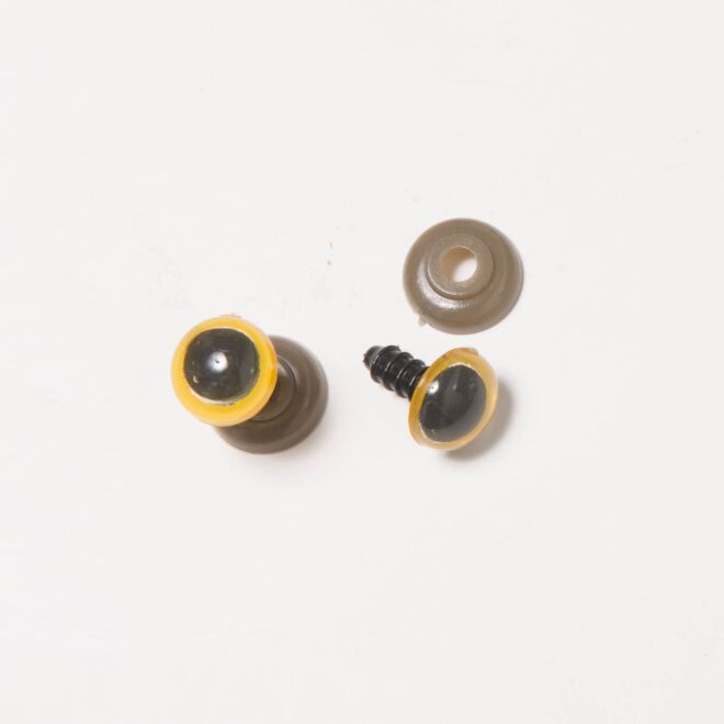 11mm Kunststoff-Sicherheitsaugen gelb