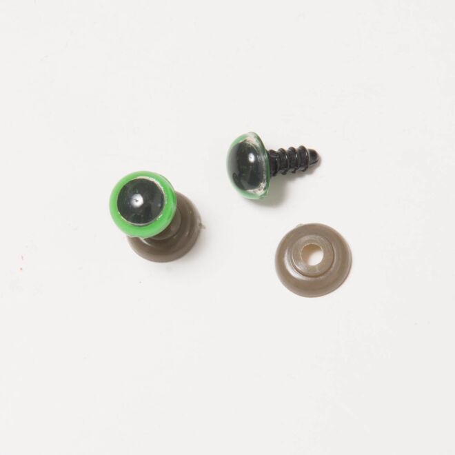 11mm Kunststoff-Sicherheitsaugen grün