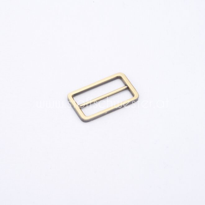 25mm Schieber eckig "Premium" altmessing 