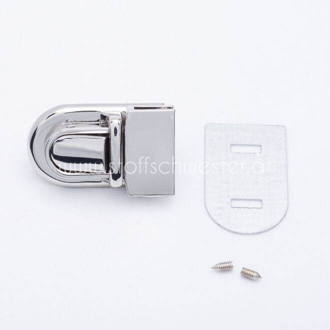 Taschen-Steckverschluss "Bilbao" silber