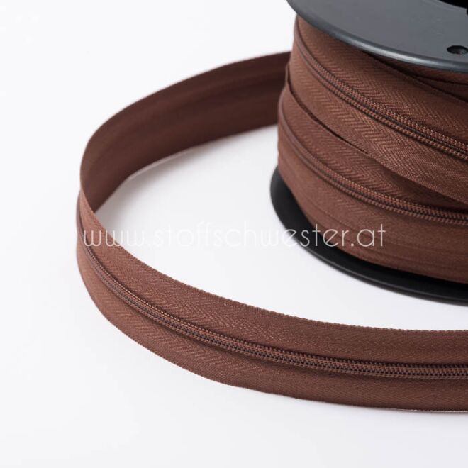 3mm Endlos-Reißverschluss mittelbraun