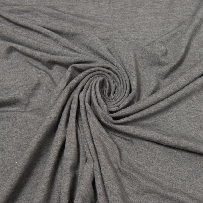 Bambusjersey dunkelgrau meliert
