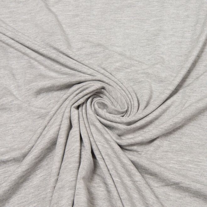 Bambusjersey hellgrau meliert