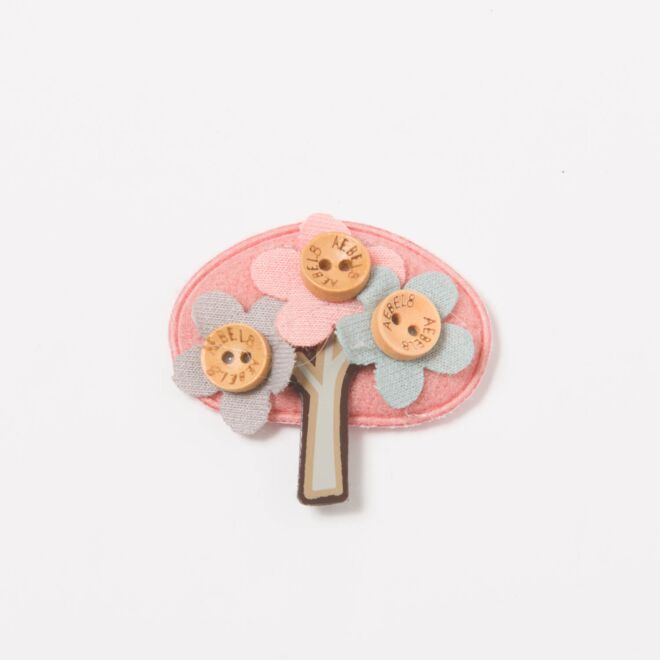 Blumenstrauß Aufnäher rosa/bunt