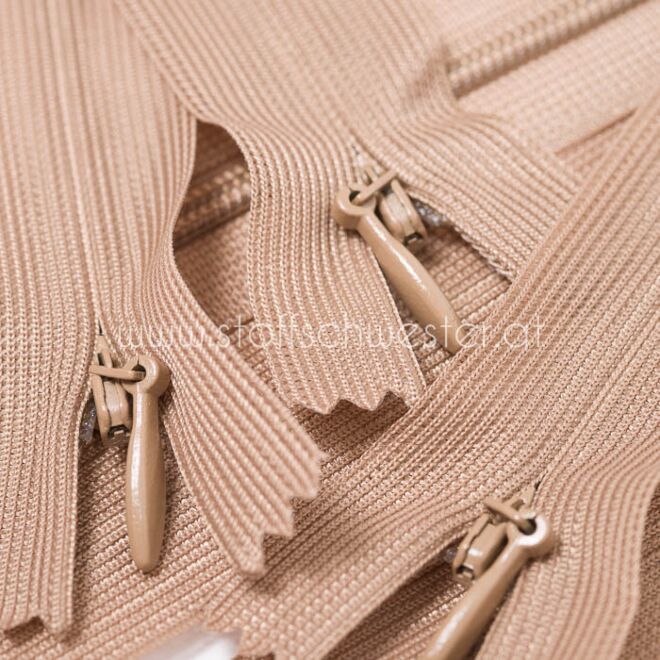 18cm Nahtverdeckter Reißverschluss cappuccino