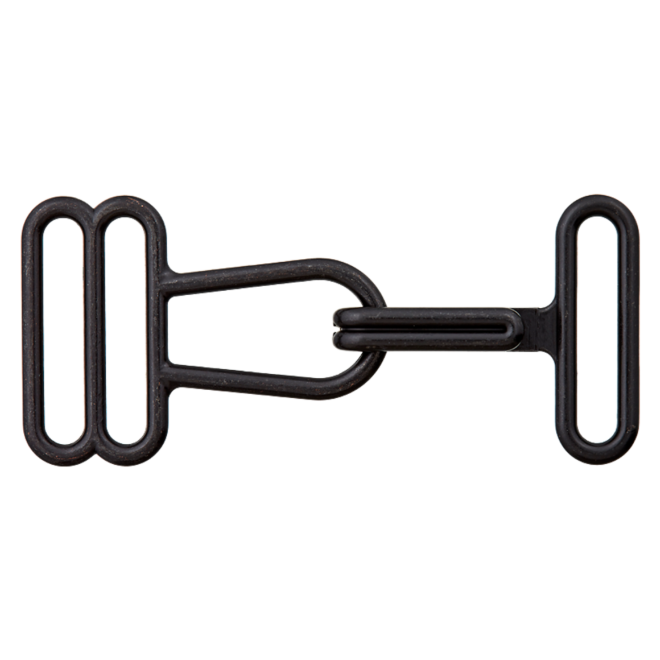 25mm Metallverschluss Haken schwarzkupfer (2 Teile)