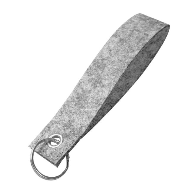 Filz-Schlüsselanhänger hellgrau-meliert