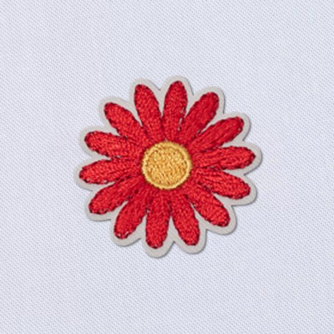 Aufbügler "Gänseblümchen" rot (ca. 3cm)