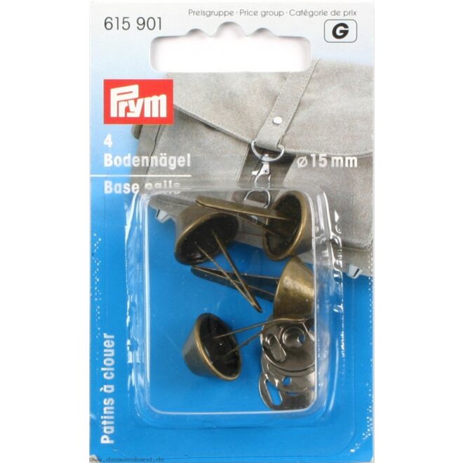 Prym Bodennägel für Taschen 15mm, altmessing