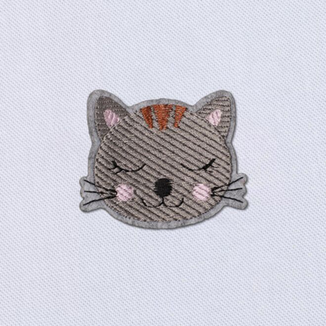 Aufbügler "Katze grau" (ca. 5,5cm)
