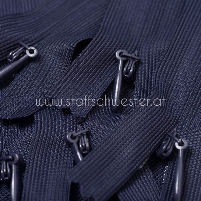 50cm Nahtverdeckter Reißverschluss navy