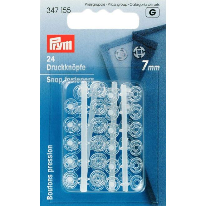 Prym Annähdruckknöpfe transparent 7mm