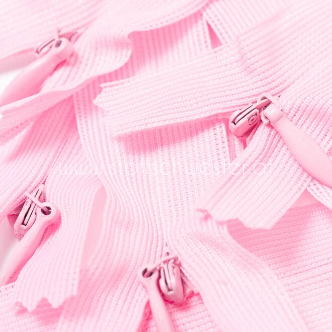 18cm Nahtverdeckter Reißverschluss rosa