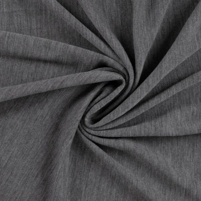 Merinojersey "Talvi" mittelgrau-meliert (mulesingfrei)