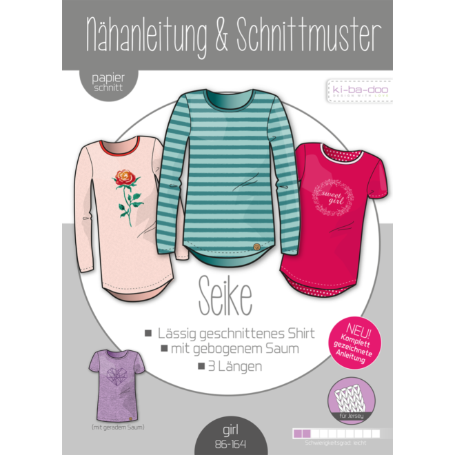 Papierschnittmuster "Shirt Seike Kinder" (Gr. 80-164)