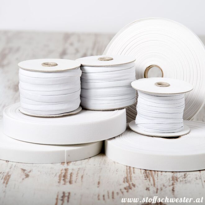 Gummiband (Einziehgummi) 30mm weiß