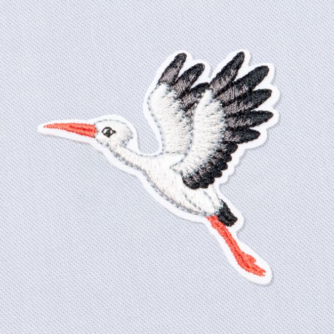 Aufbügler"Storch" (ca. 6x6cm)
