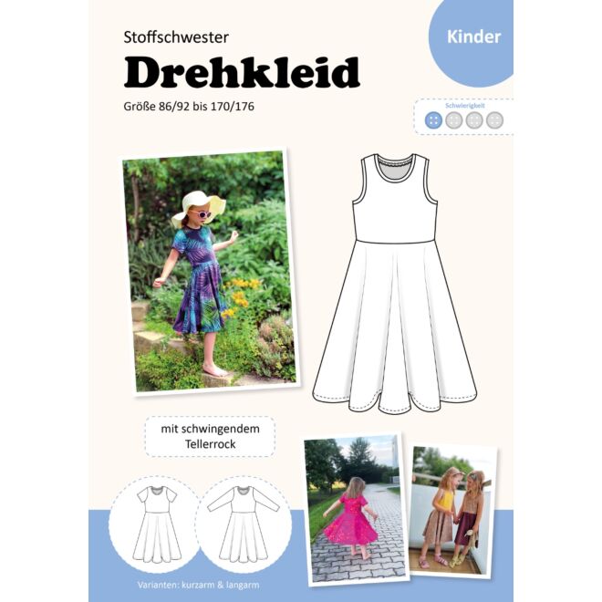 Papierschnittmuster "Drehkleid" für Kinder by Stoffschwester