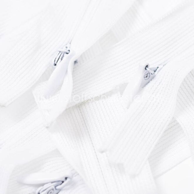 50cm Nahtverdeckter Reißverschluss weiß