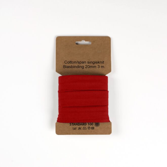 3m Jersey-Schrägband "Emilia" dunkelrot