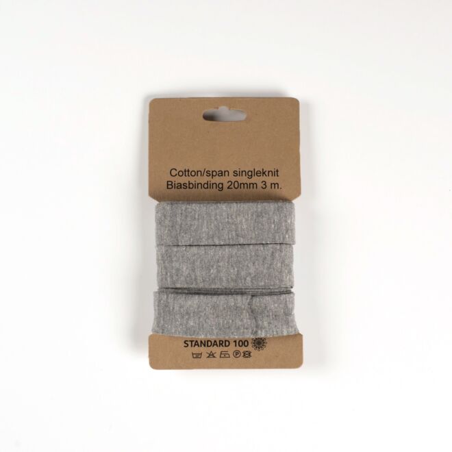 3m Jersey-Schrägband "Emilia" hellgrau-meliert