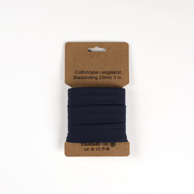 3m Jersey-Schrägband "Emilia" navy