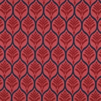 Baumwolljersey „Ornament“ rosa/rot