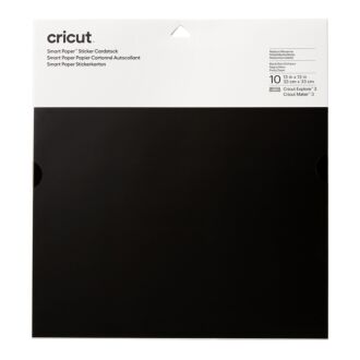 Cricut Smart Sticker Cardstock/Stickerkarton 33x33cm - 10 Blatt (Schwarz)