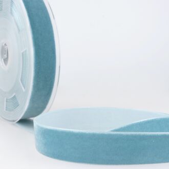 16mm Hochdichtes Samtband rauchblau