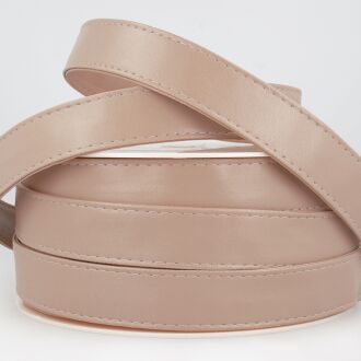 25mm Kunstleder-Gurtband rose-beige