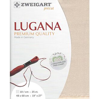 Zweigart Precut Lugana / 100 weiß