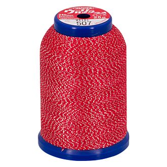 baby lock Metallic Bauschgarn, 1000m - Silver & Red