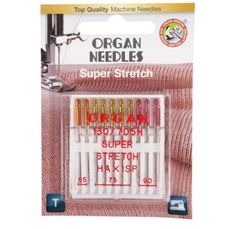 Organ Nähmaschinennadeln Super Stretch Sortiment 65–90 Blister Pack