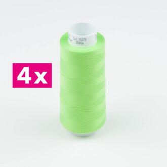 Amann-Mettler Trojalock Overlockgarn No. 120, 4x 2500m/gleiche Farbe - Farbe hellgrün