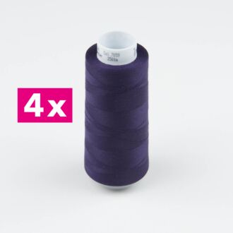 Amann-Mettler Trojalock Overlockgarn No. 120, 4x 2500m/gleiche Farbe - Farbe stahlblau