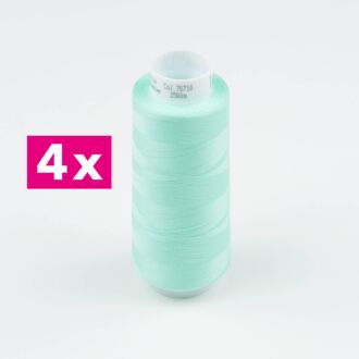 Amann-Mettler Trojalock Overlockgarn No. 120, 4x 2500m/gleiche Farbe - Farbe mintgrün