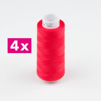 Amann-Mettler Trojalock Overlockgarn No. 120, 4x 2500m/gleiche Farbe - Farbe karminrot