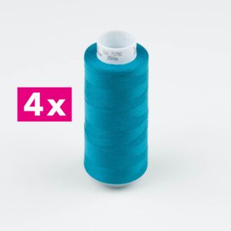 Amann-Mettler Trojalock Overlockgarn No. 120, 4x 2500m/gleiche Farbe - Farbe blaugrün