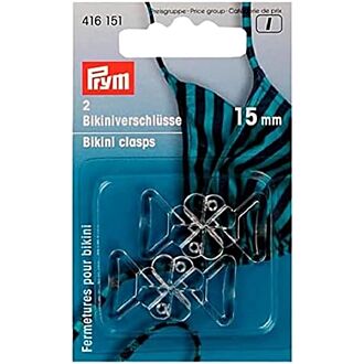 Prym Bikini- und Gürtelverschluss, 15mm, transparent