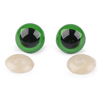 18mm Kunststoff-Sicherheitsaugen grün (1 Paar)
