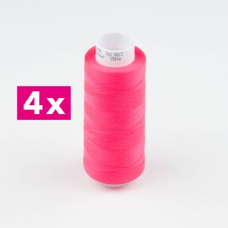 Amann-Mettler Trojalock Overlockgarn No. 120, 4x 2500m/gleiche Farbe - Farbe (neon)pink
