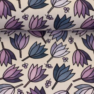 Canvas Floral Tales Tulips ecru by Emjo-Design