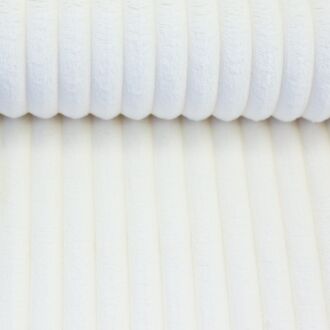 Vorbestellung Taschensamt Montevideo mit Rippen naturweiß