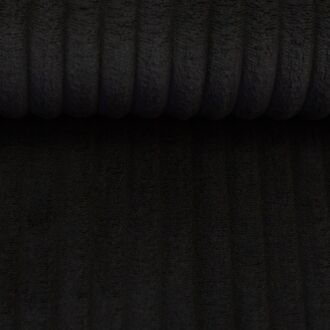 Vorbestellung Taschensamt Montevideo mit Rippen schwarz