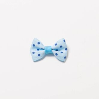 Grosgrain-Schleife Multi 4cm Punkte hellblau-dunkelblau