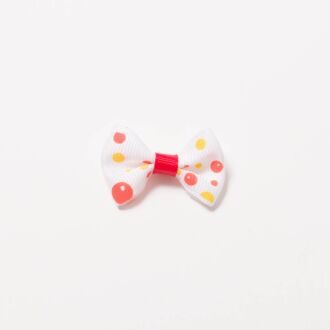 Grosgrain-Schleife Multi 4cm Bubbles weiß-orange-gelb-rot