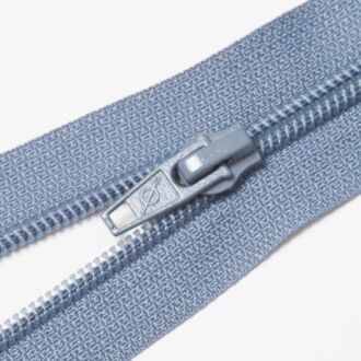 Teilbarer Nylon Reißverschluss, 6mm, eisgrau