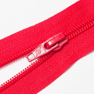 Teilbarer Nylon Reißverschluss, 6mm, scarletrot