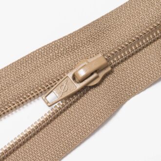Teilbarer Nylon Reißverschluss, 6mm, taupe